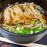 温か麺の季節です♪　「舞茸かしわ蕎麦」